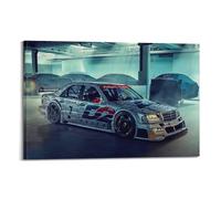 JLTC AMG Poster de voiture de sport W202 DTM - Impression sur toile - Décoration murale moderne pour chambre à coucher - 40 x 60 cm