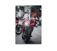 JLTC Poster de moto Ducati Panegale V4 - Impression sur toile - Décoration murale moderne pour chambre à coucher - 50 x 75 cm