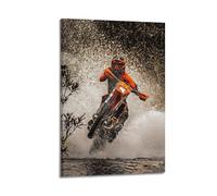 JLTC Poster de motocross KTM 300 EXC Sports extrêmes - Impression sur toile - Décoration murale moderne pour chambre à coucher - 40 x 60 cm