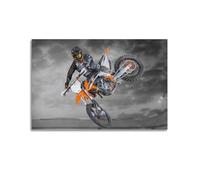 JLTC Poster de sports extrêmes KTM 250 - Impression sur toile - Motif motocross freestyle - Décoration murale moderne pour chambre à coucher - 50 x 75 cm