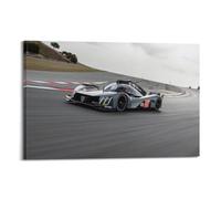 JLTC Poster décoratif sur toile représentant une voiture de course Peugeot - Décoration murale moderne pour chambre à coucher - 60 x 90 cm
