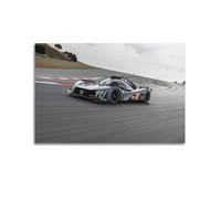 JLTC Poster décoratif sur toile représentant une voiture de course Peugeot - Décoration murale moderne pour chambre à coucher - 60 x 90 cm