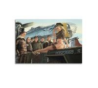 JLTC Poster militaire vintage de la Seconde Guerre mondiale B-17 Bomber Pin-Up Girl - Impression sur toile - Décoration murale moderne pour chambre à coucher - 50 x 75 cm