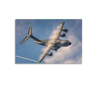 JLTC Poster rétro Airbus A400m Atlas militaire sur toile pour chambre à coucher (30 x 45 cm)