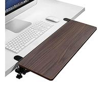 JLVAWIN Table de Plateau inclinable pour Clavier, Plateau d'accoudoir de Souris Pliable, Tablette d'accoudoir d'extension de Table en Bois Massif, pour prévenir la tendinite, réduction de la Fatigue