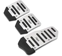 JLVVW Capuchons Pédale de Voiture, pour Alfa Romeo 147 156 159 166 Mito, Pédale Frein D'accélérateur Antidérapante, Pédale Repos, Pédales d'embrayage, Ensemble Protection Intérieure,Silver