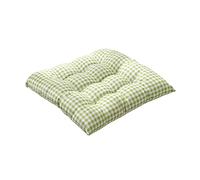 JLWM Coussin De Chaise Coton Lin Coussins De Chaises avec des Liens Tartan Plaid À Carreaux Treillis La Grille Galette De Chaise pour Accueil Chaise De Salle à Manger Bureau Tatami Sol-06-45x45cm