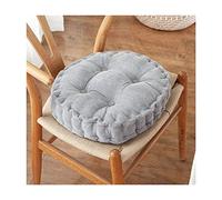JLWM Coussin De Chaise Couleur Unie Velours Côtelé, Coussins De Chaises pour Accueil Chaise De Salle à Manger Sofa Sol Tatami Galette De Chaise Rond Épaissir Futon-gris-diamètre-45cm