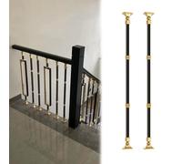 JLXJYS Balustres Poteau de Fuseau Lot de 2/5/10 balustres en métal for escalier/Plate-Forme, Broches d'escalier Creuses rectangulaires en Aluminium, kit de Garde-Corps de terrasse(Upright Type,2pack)