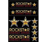 Jm-Déco 10 Stickers Autocollants Rockstar Energy