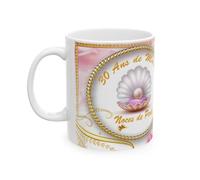 Jm-Déco Mug 30 Ans de Mariage Noces de Perle - idée Cadeau - Tasse Anniversaire de Mariage