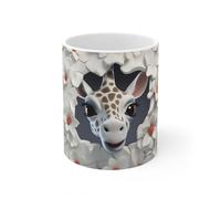 Jm-Déco Mug 3D Girafe - Idée Cadeau - Tasse Originale en céramique