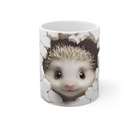 Jm-Déco Mug 3D Hérisson - Idée Cadeau - Tasse Originale en céramique