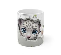 Jm-Déco Mug Animaux 3D- Idée cadeau - Mug et tasse original pour Enfant ou Adulte - Marrant Fun (Léopard)