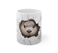 Jm-Déco Mug Animaux 3D- Idée cadeau - Mug et tasse original pour Enfant ou Adulte - Marrant Fun (Loutre)