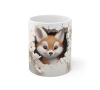 Jm-Déco Mug Animaux 3D- Idée cadeau - Mug et tasse original pour Enfant ou Adulte - Marrant Fun (Petit Renard)