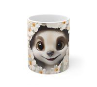 Jm-Déco Mug Animaux 3D- Idée cadeau - Mug et tasse original pour Enfant ou Adulte - Marrant Fun (Suricate 2)