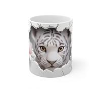 Jm-Déco Mug Animaux 3D- Idée cadeau - Mug et tasse original pour Enfant ou Adulte - Marrant Fun (Tigre)