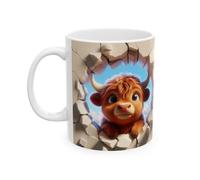 Jm-Déco Mug bébé Vache Irlandaise - Idée Cadeau - Tasse Originale en céramique Enfant ou Adulte