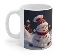 Jm-Déco Mug bonhomme de neige - Idée cadeau - Mug et Tasse Noël - Hiver enchanté - N2502