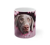 Jm-Déco Mug Chien - idée Cadeau original - Marrant Fun Sympa - Tasse en Céramique (Braque de Weimar 2)
