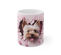 Jm-Déco Mug Chien - idée Cadeau original - Marrant Fun Sympa - Tasse en Céramique (Yorkshire)