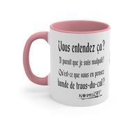 Jm-Déco Mug coloré Kaamelott - Vous entendez ça - Idée Cadeau Tasse en céramique Couleur Rose