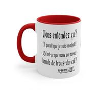 Jm-Déco Mug coloré Kaamelott - Vous entendez ça - Idée Cadeau Tasse en céramique Couleur Rouge