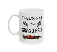 Jm-Déco Mug Formule 1 - J'peux pas j'ai grand prix - Tasse originale en céramique - Plusieurs modèles (Modèle 7)