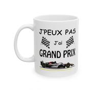 Jm-Déco Mug Formule 1 - J'peux pas j'ai grand prix - Tasse originale en céramique - Plusieurs modèles (Modèle 5)