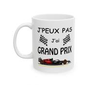 Jm-Déco Mug Formule 1 - J'peux pas j'ai grand prix - Tasse originale en céramique - Plusieurs modèles (Modèle 8)