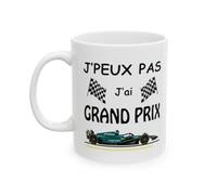 Jm-Déco Mug Formule 1 - J'peux pas j'ai grand prix - Tasse originale en céramique - Plusieurs modèles (Modèle 10)