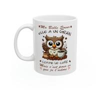 Jm-Déco Mug humour - Elle a Un Grain mais Je l'adore - Idée Cadeau - Tasse en céramique - Marrant fun (Belle Soeur)