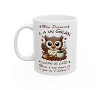 Jm-Déco Mug humour - il a Un Grain mais Je l'adore - Idée Cadeau - Tasse en céramique - Marrant fun (Parrain)