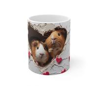 Jm-Déco Mug Maman et Bébé Cochon d'Inde Mignon - Tasse Animaux