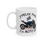 Jm-Déco Mug Moto GP - J'peux pas j'ai grand prix - Tasse originale en céramique (Modèle10)