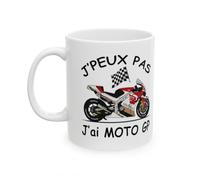 Jm-Déco Mug Moto GP - J'peux pas j'ai grand prix - Tasse originale en céramique (Modèle2)