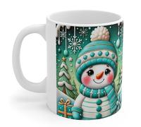 Jm-Déco Mug Noël bonhomme de neige - Idée cadeau - Tasse Noël - Hiver enchanté N2501