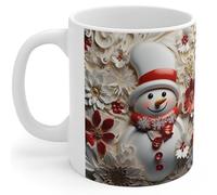 Jm-Déco Mug Père Noël Bonhomme de Neige - Idée cadeau - Tasse Noël Humour - Hiver enchanté N2504