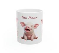 Jm-Déco Mug personnalisé Personnalisable Petit Cochon avec prénom ou Petit Texte - Idée Cadeau - Tasse Humour Rigolo Fun