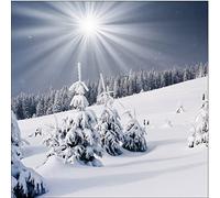 Jm-Déco Sticker boites aux Lettres Montagne Neige 30x30cm