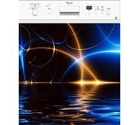 Jm-Déco Sticker Lave Vaisselle Design Blue Dimensions 60x60cm