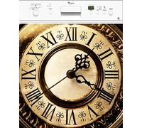 Jm-Déco Sticker Lave Vaisselle Horloge Dimensions 60x60cm