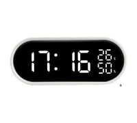 JM JE-5110N Réveil Numérique Température Humidité Snooze USB Blanc