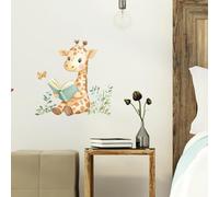 JM LIFE Bande dessinée animaux girafe stickers muraux Chambre d'enfants décoration murale autocollants (2 sets)