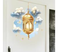 JM LIFE Bande dessinée lanterne mur stickers chambre salon décoration de la maison (2 sets)