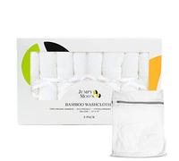 JM Lingette Lavable Bébé en Rayonne de Bambou - 25x25cm, 500 g/m² Ultra Épais et Absorbant, Coton Lavable, Débarbouillette Bébé Lavable, Doux pour les Peaux Délicates, Coffret Cadeau Inclus