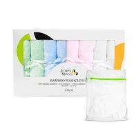 JM Lingette Lavable Bébé en Rayonne de Bambou - 25x25cm, 500 g/m² Ultra Épais et Absorbant, Coton Lavable, Débarbouillette Bébé Lavable, Doux pour les Peaux Délicates, Coffret Cadeau Inclus