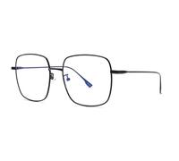 JM Lunettes Optiques Métal Mode Oversize Cadre Carré Anti Bleu Lumière Lunettes Protection Oculaire Femmes Noir