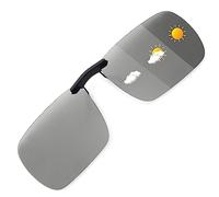 JM Polarized clip Photochromic Lunettes de Soleil sans Monture Flip Lentilles pour Lunettes de Prescription Gris